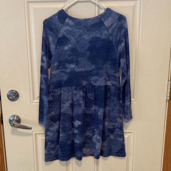 Old Navy Kids Girls NWT Size L (10-12) Blue Tie Dye Dress - Picture 2 of 8